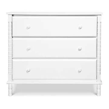 Davinci Jenny Lind Spindle 3-Drawer Dresser in White