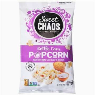 Sweet Chaos Kettle Corn Popcorn, No Artificial Colors or Flavors, Gluten Free & Non-GMO, 7 Ounce (Pa...
