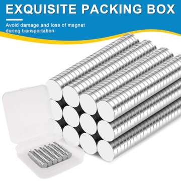 Small Magnets, 250 Pack Refrigerator Magnets 8x2mm Rare Earth Magnets Neodymium Magnets for Crafts, Whiteboard, Kitchen Cabinet