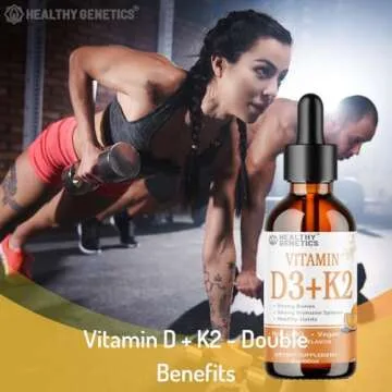 Healthy Genetics Liquid Vitamin D3 K2 Drops | 5000IU Boost