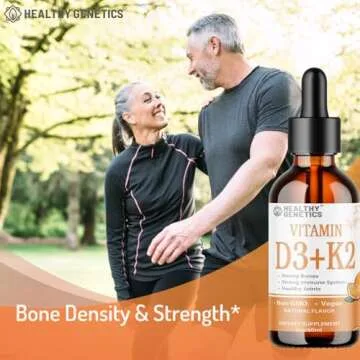 Healthy Genetics Liquid Vitamin D3 K2 Drops | 5000IU Boost