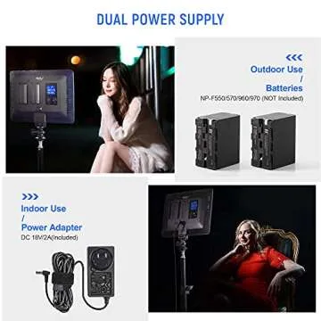 VILTROX LED Video Light Kit with Wireless Remote and Stands