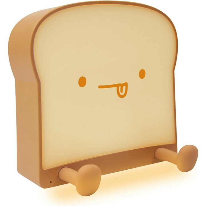 Cute LED Toast Night Light - Rechargeable & Portable