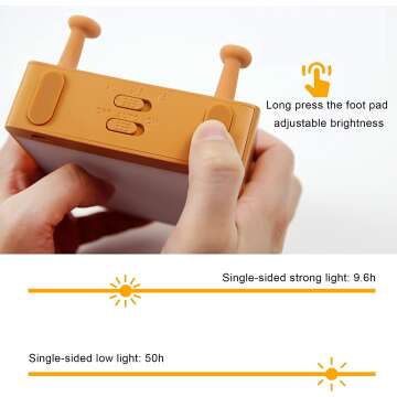 Cute LED Toast Night Light - Rechargeable & Portable