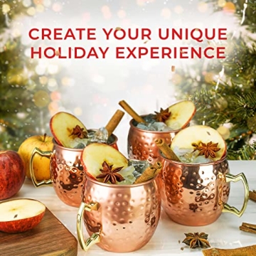 PG Moscow Mule Mugs Set of 4 Copper Plated 19 oz