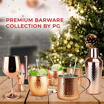 PG Moscow Mule Mugs Set of 4 Copper Plated 19 oz