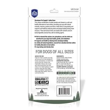 Antler and Himalayan Cheese Dog Chew | Long Lasting, Stain Free, Protein Rich, Low Odor | 100% Natural, Healthy & Safe | No Lactose, Gluten Or Grains | Antler Bone | for Dogs 45 Lbs & Smaller