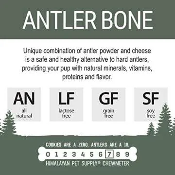 Antler and Himalayan Cheese Dog Chew | Long Lasting, Stain Free, Protein Rich, Low Odor | 100% Natural, Healthy & Safe | No Lactose, Gluten Or Grains | Antler Bone | for Dogs 45 Lbs & Smaller