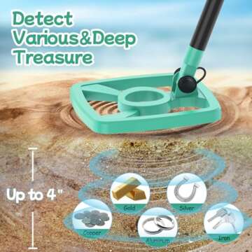 OMMO Kids Metal Detector - Waterproof & Rechargeable Fun