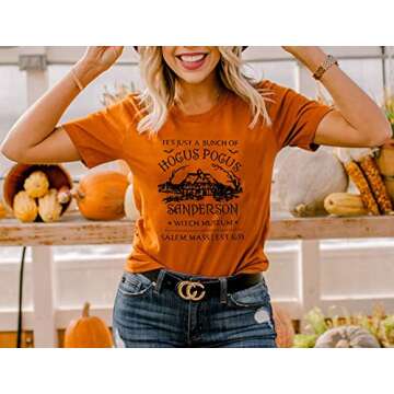It's Just A Bunch of Hocus Pocus T-Shirt for Women - Halloween Graphic Tee