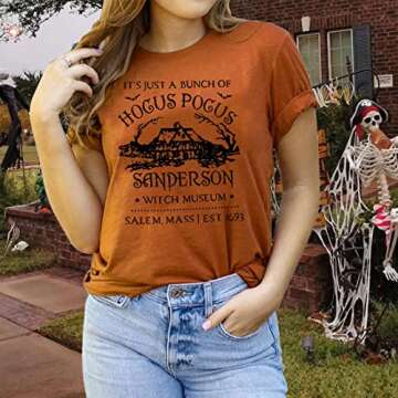 Funny Hocus Pocus T-Shirt for Women Halloween Fun