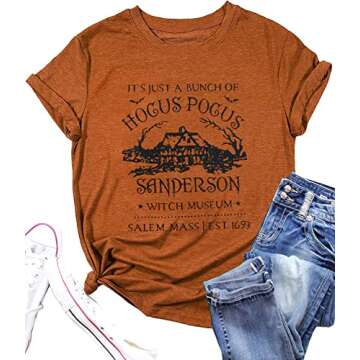 Funny Hocus Pocus T-Shirt for Women Halloween Fun