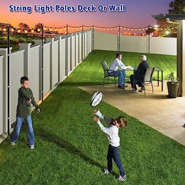 Beizelte 10Ft Outdoor String Light Poles for Events