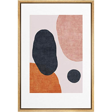 IDEA4WALL Framed Canvas Print Wall Art - Vibrant Geometric Design for Modern Decor