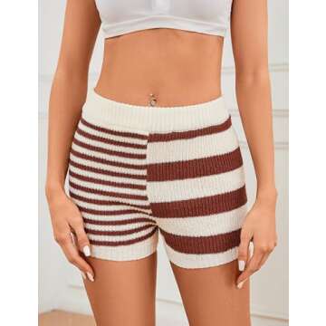 MISSACTIVER Y2K Striped Sweater Shorts for Women