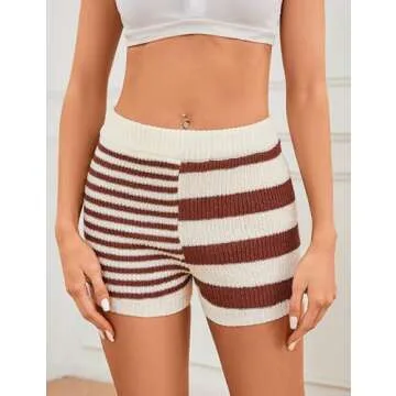 MISSACTIVER Y2K Striped Sweater Shorts for Women