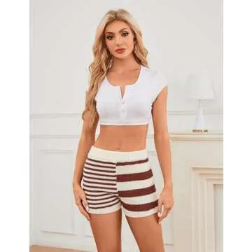 MISSACTIVER Y2K Striped Sweater Shorts for Women