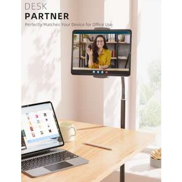 LanPavilion iPad Stand - Adjustable & Flexible Tablet Holder
