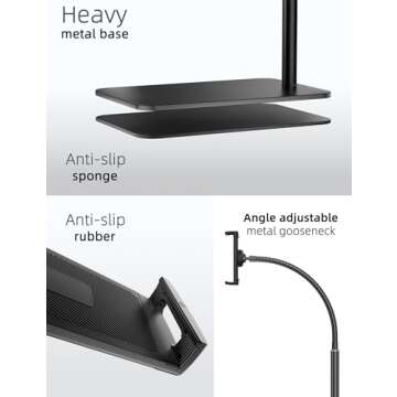 LanPavilion iPad Stand - Adjustable & Flexible Tablet Holder