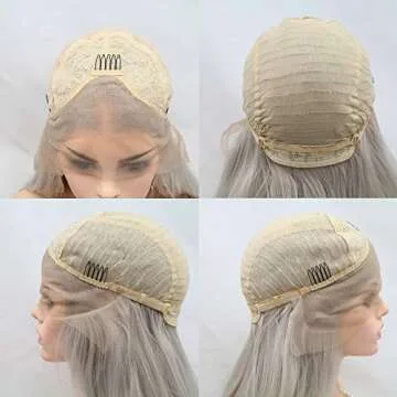 Yinuozhogntian Ombre Green Lace Front Wig for Daily Use