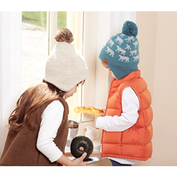 Moon Kitty Baby Boys Warm Ear Flap Beanie Beige