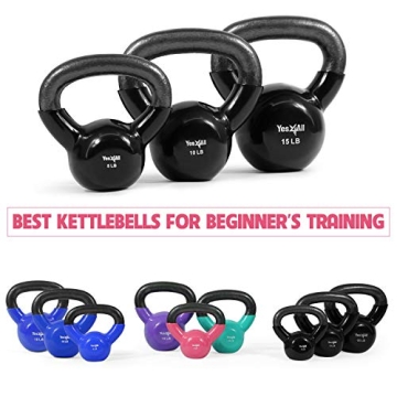 Yes4All Kettlebells Set 5 10 15 lbs for Strength Training