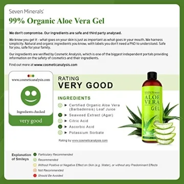 Organic Aloe Vera Gel 100% Pure Texas Grown Vegan