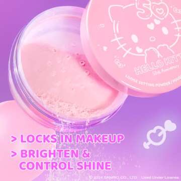 wet n wild Hello Kitty Loose Setting Powder, Ultra-Fine for Shine Control, Brightening & Revitalizat...
