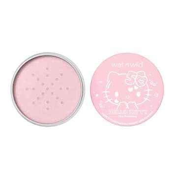 wet n wild Hello Kitty Loose Setting Powder, Ultra-Fine for Shine Control, Brightening & Revitalization, Soft-Sheer Pink Shade, Cruelty-Free & Vegan