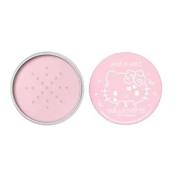 wet n wild Hello Kitty Loose Setting Powder, Ultra-Fine for Shine Control, Brightening & Revitalization, Soft-Sheer Pink Shade, Cruelty-Free & Vegan