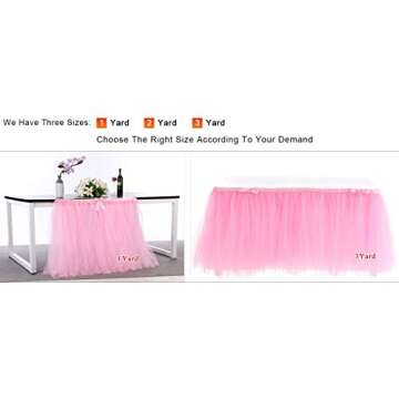 HBB Kids Tutu Tulle Table Skirt for Girls' Parties