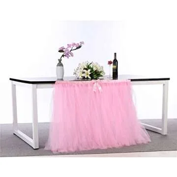 HBB Kids Tutu Tulle Table Skirt for Girls' Parties
