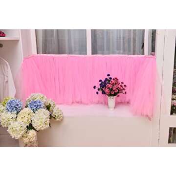 HBB Kids Tutu Tulle Table Skirt for Girls' Parties