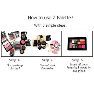 Z Palette Large Magnetic Makeup Palette, Empty Magnetic Palette, Universal Magnet makeup palette for...