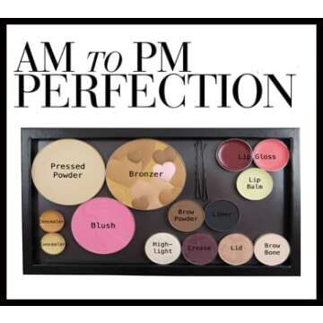 Z Palette Large Magnetic Makeup Palette, Empty Magnetic Palette, Universal Magnet makeup palette for Eyeshadows, Powders, Customizable Beauty Organizer with Clear Window