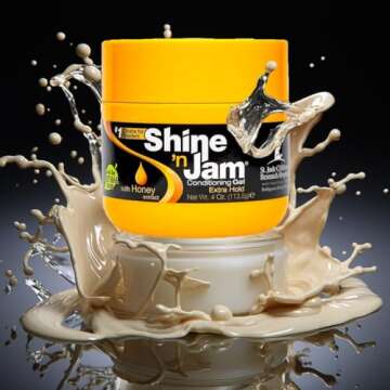 Shine N Jam Conditioning Gel Extra Hold 4 Ounce with Bonus two packs of patches - Styling and Care Set