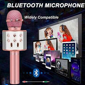ZZLWAN Kids Toys for Girls Gifts: Popular 2024 Kids Toys Microphone for 3 4 5 6 7 8 9 10 Year Old Girl Christmas Brithday Gift Ideas - Top Girls Toys Age 4-12 yr Old Toddlers Girls Teens