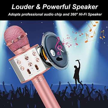 ZZLWAN Kids Toys for Girls Gifts: Popular 2024 Kids Toys Microphone for 3 4 5 6 7 8 9 10 Year Old Girl Christmas Brithday Gift Ideas - Top Girls Toys Age 4-12 yr Old Toddlers Girls Teens
