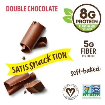 Lenny & Larry's Vegan Complete Cookie, Double Chocolate Snack