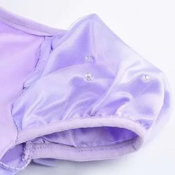 JerrisApparel Girls Princess Costume Floor Length Christmas Party Dress up (5, Lilac with Accessories)