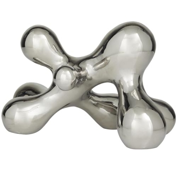 CosmoLiving by Cosmopolitan Porcelain Ceramic Abstract Decorative Sculpture Molecule Home Decor Stat...