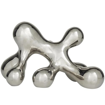 CosmoLiving Abstract Decorative Sculpture in Silver
