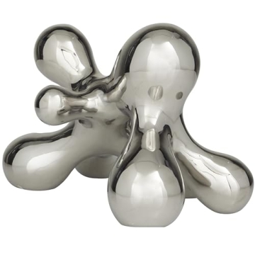 CosmoLiving Abstract Decorative Sculpture in Silver