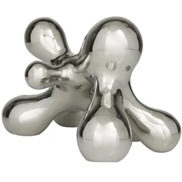 CosmoLiving Abstract Decorative Sculpture in Silver