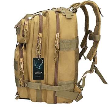 G4Free Tactical Shoulder Backpack Military Survival Pack Army Molle Bug Out Bag Surplus Backpack 35L