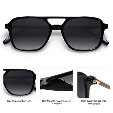 Stylish SOJOS Retro Aviator Sunglasses with UV Protection