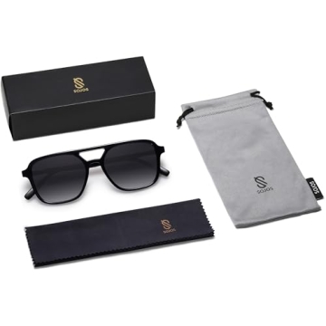Stylish SOJOS Retro Aviator Sunglasses with UV Protection