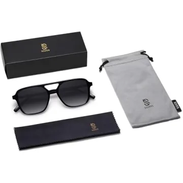 Stylish SOJOS Retro Aviator Sunglasses with UV Protection
