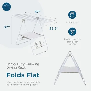 Honey-Can-Do Heavy Duty Gullwing Drying Rack for Laundry
