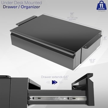 VIVO Under Desk Drawer for Organizing Workspace